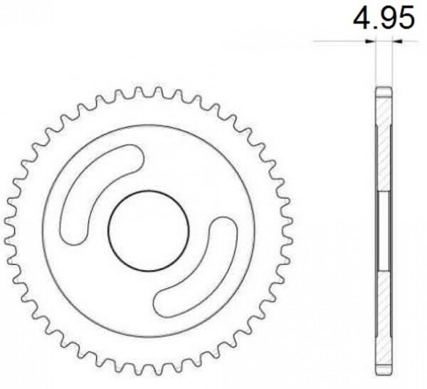 Aprilia RSV V4 / Tuono V4 Zahnkranz Zähne: 44