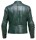 MG GREEN LEATHER JACKET Gr.58