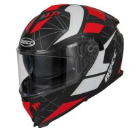 ROCC 390 Integralhelm matt schwarz  / rot Gr. XL