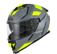 ROCC 390 Integralhelm matt grau/gelb L
