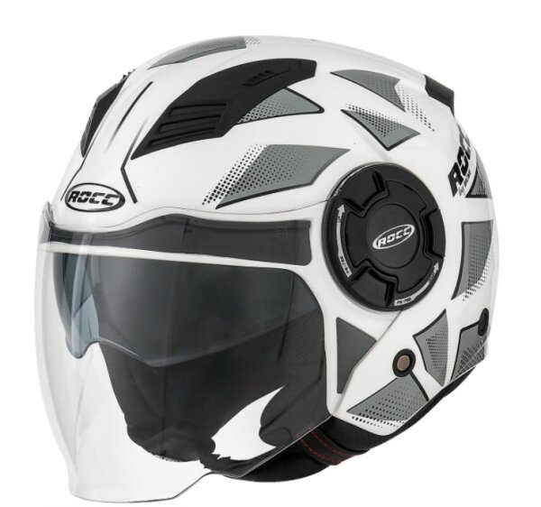 ROCC 285 Jethelm schwarz/weiss L