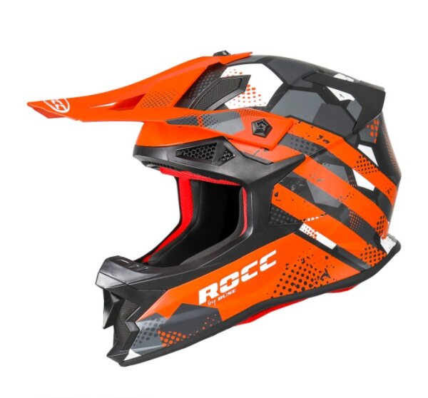 ROCC 800 Crosshelm mattgrau/orange 2XL