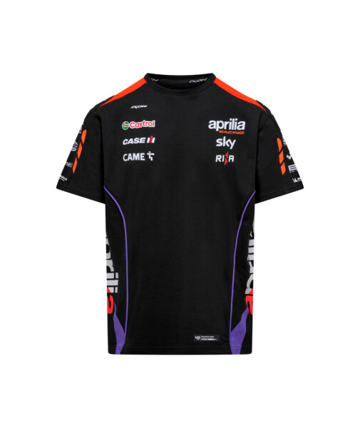 T-SHIRT - APRILIA RACING TEAM 2024 schwarz / neon-rot L