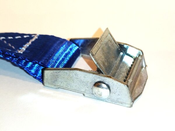 Spanngurt, Zurrgurt mit Klemmschloss  blau 2,5 m x 2,5 cm, LC250daN