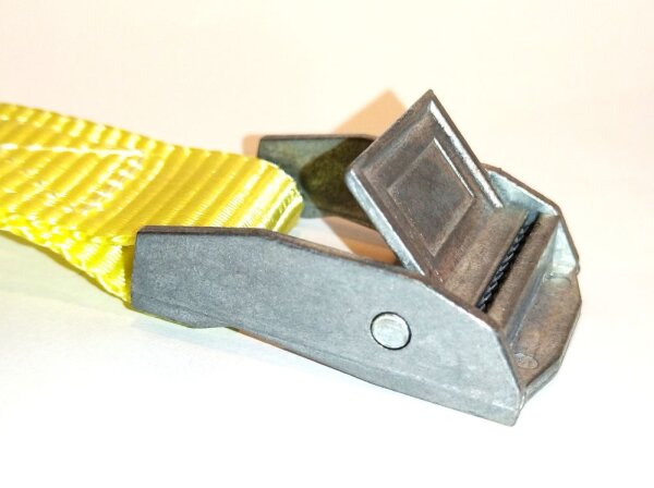 Spanngurt, Zurrgurt mit Klemmschloss gelb 2,5 m x 2,5 cm, LC250daN
