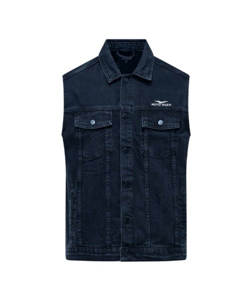 Moto Guzzi Jeansweste - Unisex - schwarz - Größe XL