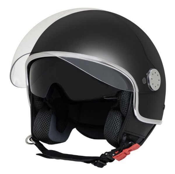 Piaggio Mirror Demi-Jet Helm - schwarz