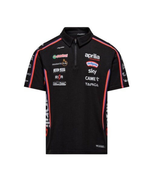 Aprilia Poloshirt Replica 2025 - Herren - schwarz/rot