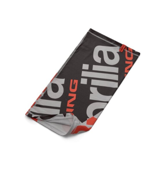 Aprilia Schlauchschal Racing 2025 - schwarz/rot/weiß - 50x25cm