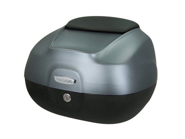Piaggio 37L Topcase Kit mit lackiertem Deckel - matt grau