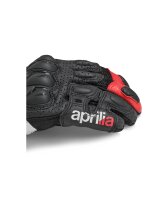 Aprilia Lederhandschuhe Throttle - Unisex - schwarz/rot/weiß