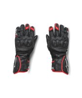 Aprilia Lederhandschuhe Throttle - Unisex - schwarz/rot/weiß