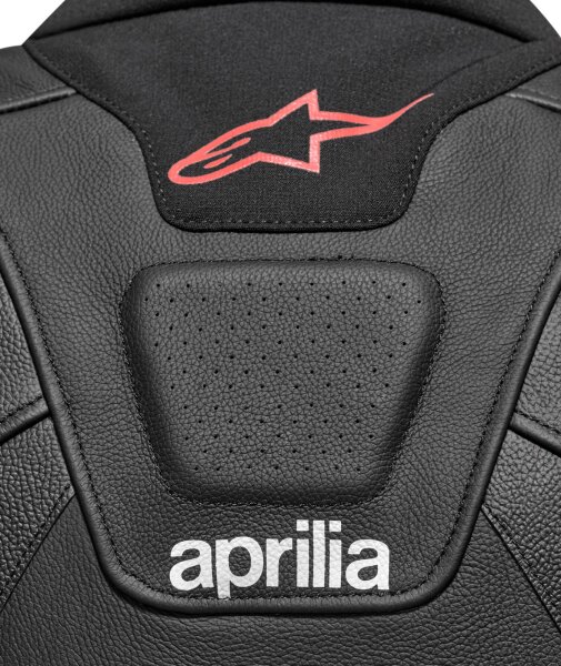 Aprilia Lederjacke Throttle - schwarz/rot/weiß