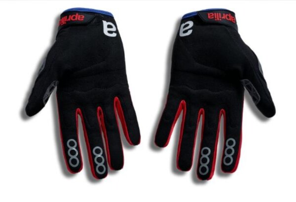 Aprilia Handschuhe Wheelie - Unisex- schwarz/rot/weiß - Größe L schwarz/rot/weiß L