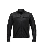 Moto Guzzi Lederjacke Contrail - Unisex - schwarz schwarz