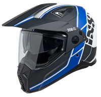 Endurohelm 208 2.0 schwarz matt-weiss-blau XS