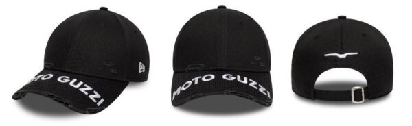 Moto Guzzi New Era 9FORTY Distressed Cap Schwarz