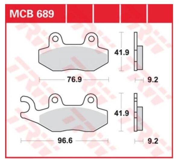 TRW Scheibenbremsbelag MCB689
