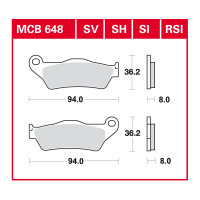 TRW Scheibenbremsbelag MCB648