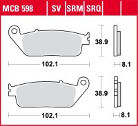 TRW Scheibenbremsbelag MCB598SV
