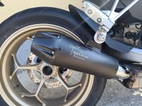 Auspuff, Endschalldämpfer Schwarz Edelstahl Agostini V100 Mandello 2022-