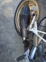 Auspuff, Endschalldämpfer Schwarz Edelstahl Agostini V100 Mandello 2022-