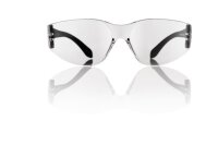 Brille schwarz, Gläser transparent verspiegelt, small