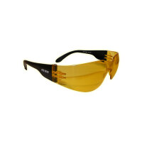 Brille schwarz, Gläser gelb, big