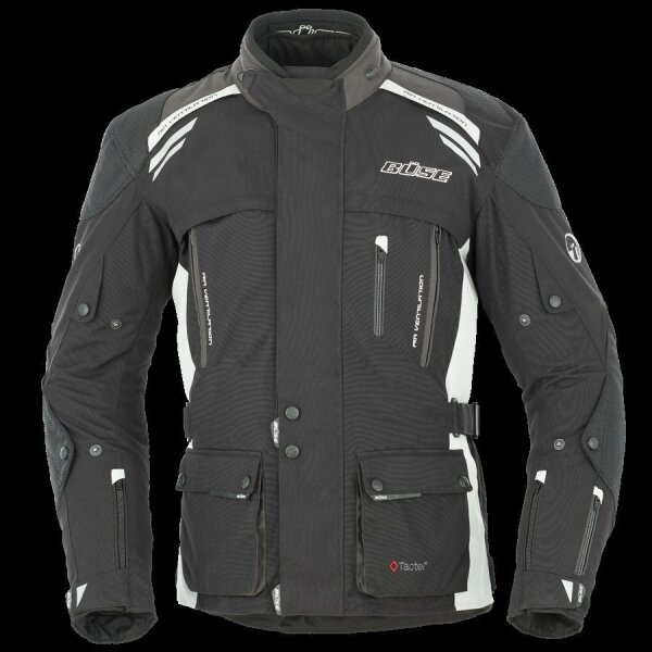 BÜSE Highland Textiljacke schwarz/hellgrau Gr. 52