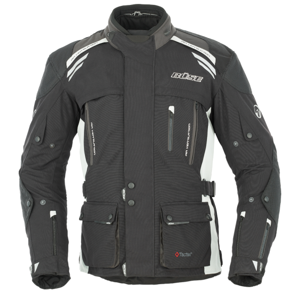 BÜSE Highland Textiljacke schwarz/hellgrau Gr. 52