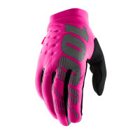 Handschuhe Brisker Lady neon pink-schwarz S