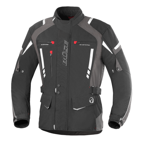BÜSE Torino Pro Textiljacke schwarz/anthrazit Gr. M