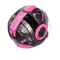 Jethelm Cool RD 18 schwarz-grau-pink L