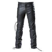 Lederschnürjeans Man schwarz 64