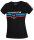 Damen T-Shirt Motorcycle Race-Team schwarz-rot-blau DXS