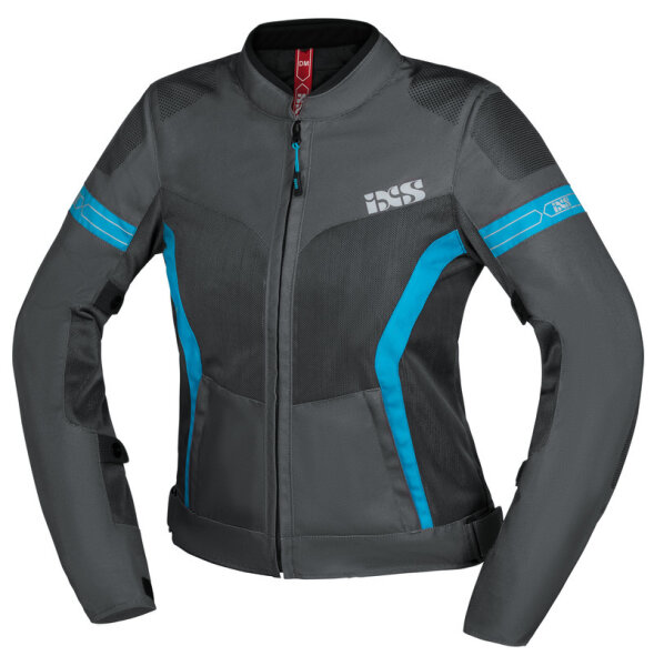 Sport Damen Jacke Trigonis-Air dunkelgrau-grau-türkis DXL