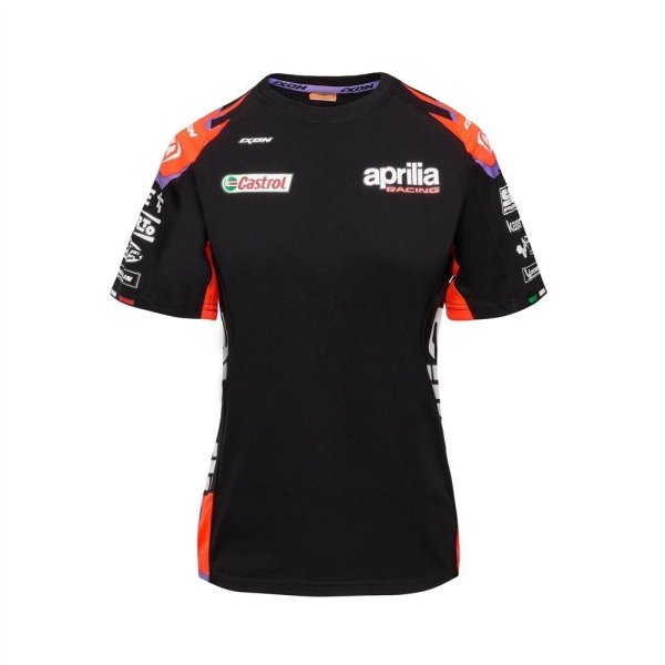 Aprilia T-Shirt Racing Team 2022 - Damen - schwarz/rot - Größe XS