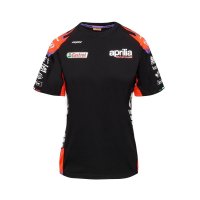 Aprilia T-Shirt Racing Team 2022 - Damen - schwarz/rot -...