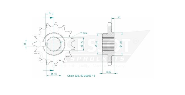 ESJOT Ritzel 15 Z
