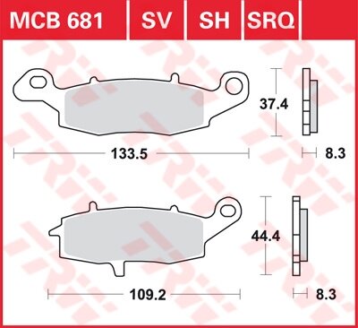 TRW Scheibenbremsbelag MCB681TRQ