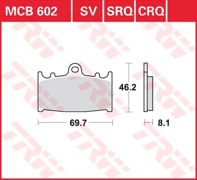 TRW Scheibenbremsbelag MCB602TRQ