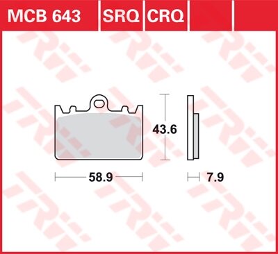 TRW Scheibenbremsbelag MCB643TRQ