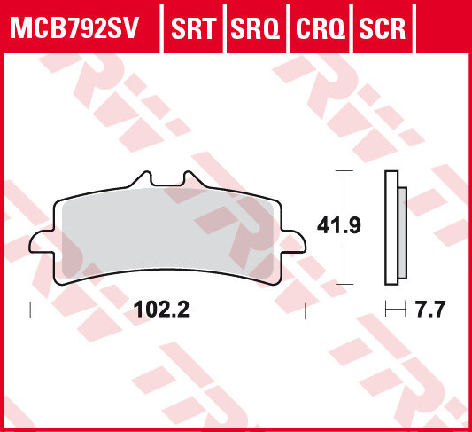 TRW Scheibenbremsbelag MCB792TRQ
