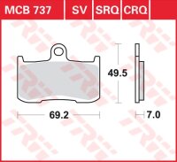 TRW Scheibenbremsbelag MCB737TRQ