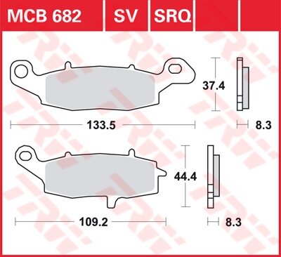 TRW Scheibenbremsbelag MCB682TRQ