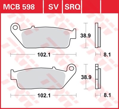 TRW Scheibenbremsbelag MCB598TRQ