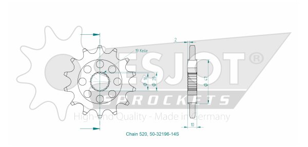 ESJOT Ritzel 14 Z Sport