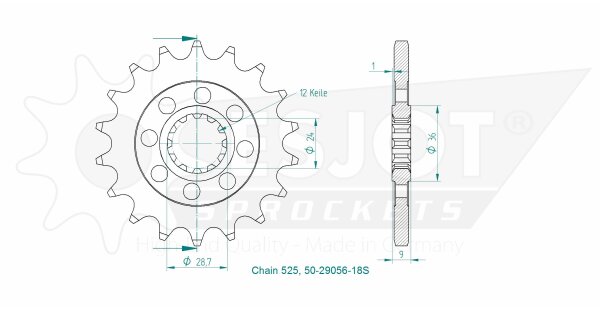 ESJOT Ritzel 18 Z S