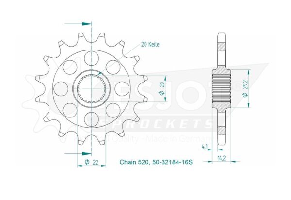 ESJOT Ritzel 16 Z S