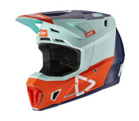 Helm inkl. Brille 7.5 V21.2 orange-grün 2XL